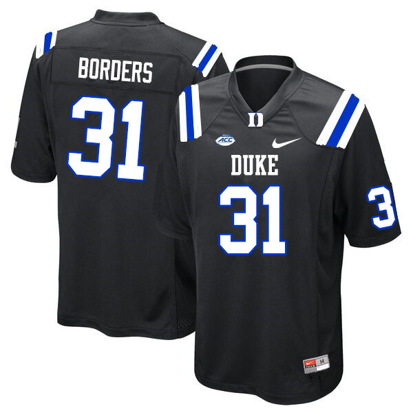 Duke Blue Devils #31 Breon Borders College Football Jerseys Sale-Black